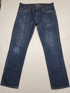 Pantalones de mezclilla para hombre Old Navy calce ajustado 32X30 (real 33 X 29) lavado oscuro - Imagen 1 de 15