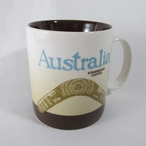 Starbucks Coffee Mug Australia Global Icon Kangaroo Boomerang Brown 16 oz 2013 - Imagen 1 de 7