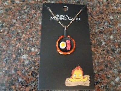 Howl's Moving Castle Calcifer Bacon Egg Necklace Pan Studio Ghibli New - Image 1 of 4