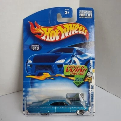 2003 Hot Wheels #13 First Editions 1/42 PONTIAC BONNEVILLE 1965 Blue w/Lace Sp - Image 1 of 4