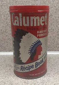 Antique CALUMET BAKING POWDER ~ 14 oz. Tin, Painted Label Good Condition - Picture 1 of 7