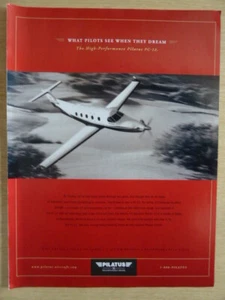 5/2004 PUB AVION PILATUS PC-12 AIRCRAFT FLUGZEUG ORIGINAL ANZEIGE - Bild 1 von 1