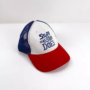 Vintage Stupid is As Stupid Does Bubba Gump Shrimp Co Trucker Hat 90s - Picture 1 of 9