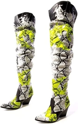 女士牛仔 OTK 西部靴厚跟粗跟 Cape Robbin Hilda — 第 1/4 张图片