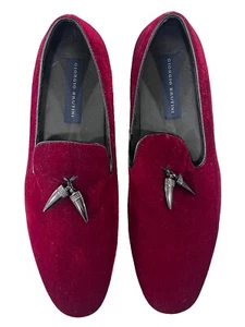 Giorgio Brutini Cowell Herren Rot 176350 Slipper Samt Elegant Schuhe Größe 14 - Bild 1 von 6