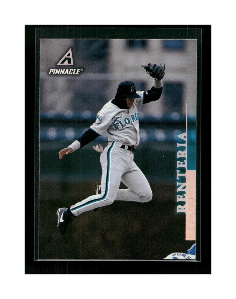 1998 Pinnacle Away Statistics Back Marlins Baseball Card #95 Edgar Renteria - Image 1 of 2