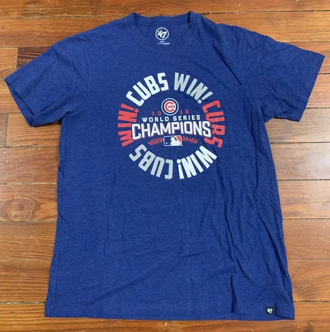Chicago Cubs 2016 World Series Champions Short Sleeve Tee Men's Size Medium Cover