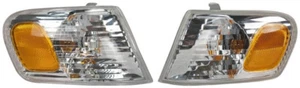NUEVO JUEGO DE LENTES DE LUCES DE SEÑAL DE PARQUE DE ESQUINA CON BOMBILLAS RH LH PARA 01-02 TOYOTA COROLLA - Imagen 1 de 4