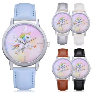 Modische süße Einhorn fliegende Mädchen Frauen Armbanduhr mehrfarbig neu kostenlose Sendungsverfolgung - Bild 1 von 5
