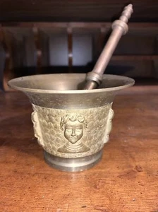 1700er 1800er ANTIK Vintage MESSING Bronze MÖRTEL & STOSSEL Apotheke - Bild 1 von 12
