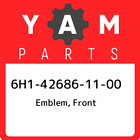 6H1-42686-11-00 Yamaha Emblem, front 6H1426861100, New Genuine OEM Part Hyundai H1