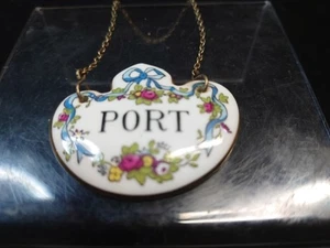 Vintage Crown Staffordshire PORT Bone China Decanter Label - Picture 1 of 4