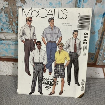 McCall's 5842 Uncut Pattern Mens Pants And Shorts Size 32 - Image 1 of 4