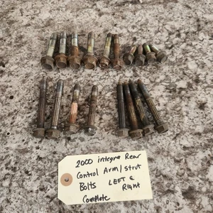 92-00 HONDA CIVIC TRAILING ARM REAR DISC COMPENSATOR ARM BOLTS HARDWARE OEM - Picture 1 of 6