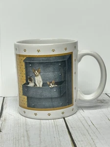 Vintage 1988 Vandor Cat Mug by Lowell Herrero Kittens Dresser Drawer - Picture 1 of 6