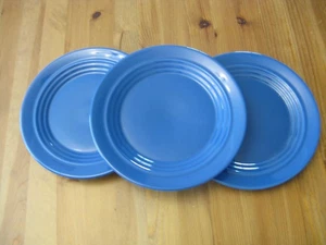 3 Crate & Barrel Bosco Ware Bee Hive Salad Plates 8-5/8" Blue - Picture 1 of 9