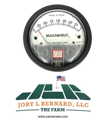 DWYER, 2002, MAGNEHELIC DIFFERENTIAL PRESSURE GAUGE, 0-2" H2O, 15 PSI CLEAN USED - Image 1 of 4