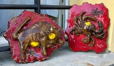 11 SEGNI ZODIACALI MATTEUCCI FAENZA ANNI ’40-’50 DESIGN POTTERY CERAMICA SINGOLA - Immagine 1 di 4