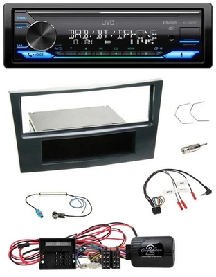 JVC Bluetooth DAB USB Lenkrad Autoradio für Opel Corsa D Schwarz 09-14 - Bild 1 von 4