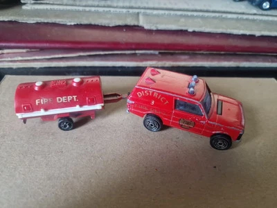 Range Rover Pompier + Remorque Majorette  - Photo 1/4