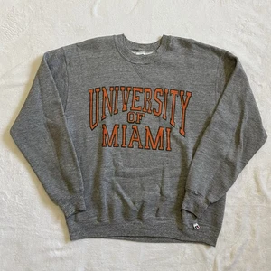 Vintage 1990’s Russell Athletic University of Miami Hurricanes Sweatshirt Large - Picture 1 of 8