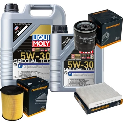 DENCKERMANN Inspektionspaket Liqui Moly Special Tec F 5W-30 6L für Ford Focus II - Bild 1 von 4