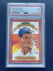 Donruss Diamond Kings 1990 Ken Griffey Jr. #4 PSA 9 como nuevo - Imagen 1 de 2
