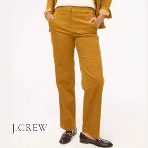 NWOT J. Crew Wide Leg Corduroy Pant 6 Golden Brandy $119 Preppy Casual - Picture 1 of 14