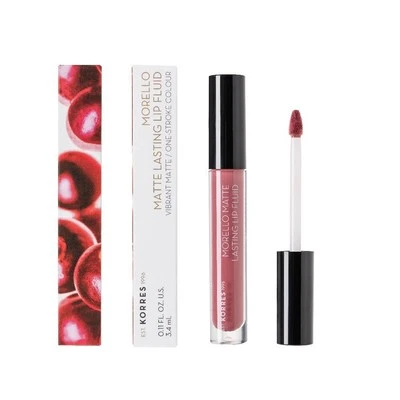 KORRES Morello Matte Lasting Lip Fluid 10 Damask Rose 3.4ml - Image 1 of 3