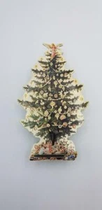 Merrimack Árbol de Navidad Caja de Caramelos Adorno Retro Victoriano 7,5" 1983 De Colección - Imagen 1 de 7