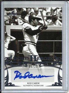 Rod Carew 2013 Leaf Sports Heroes Autograph #06/25