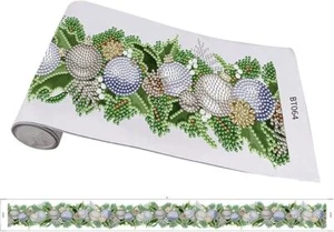 5D DIY Silber Kugeln Weihnachten Fenster Aufkleber Diamond Art Kit ca. 1 Meter - Bild 1 von 5