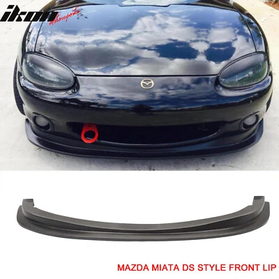 Fits 99-00 Mazda Miata MX-5 DS Style PU Front Bumper Lip Spoiler Kit Unpainted Foto 1 de 4
