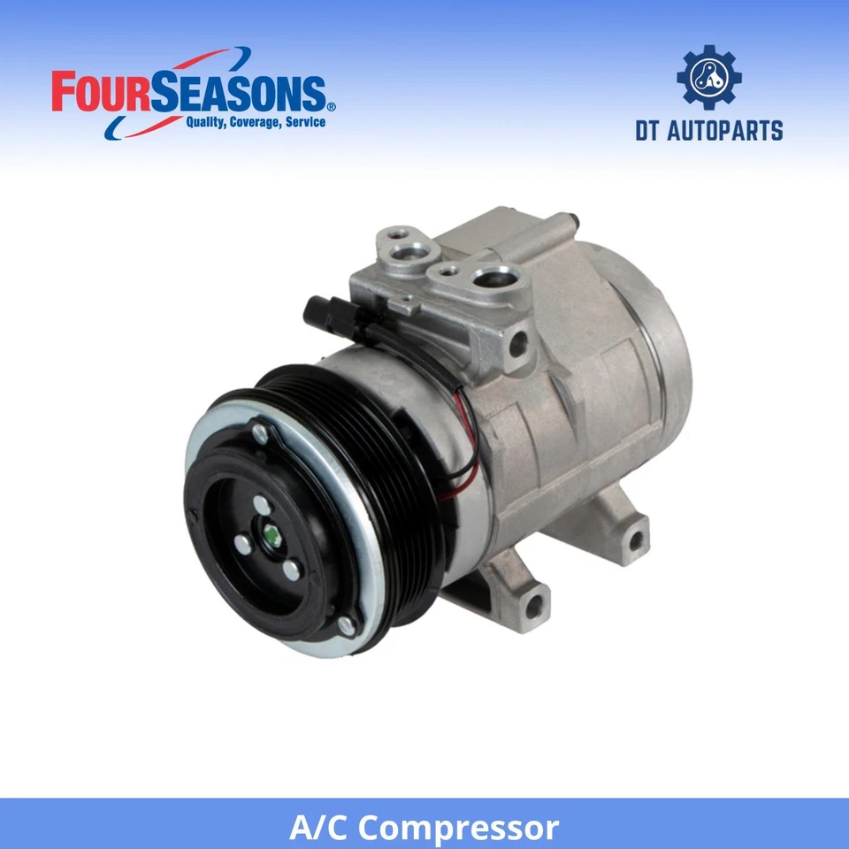For 2007-2014 Ford F-150 A/C Compressor 4 Seasons 2008 2009 2010 2011 2012 2013 - Image 1 of 4