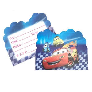 Disney Cars  Birthday Party Invitations 10 pieces Kids US Seller New - Picture 1 of 1