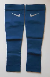 Nike Zoned Support Arm Sleeves Running Adult Unisex Blue Force/Silver S/M - Picture 1 of 5