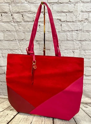 Bolso de Mano Shiseido Rojo Patchwork Ginza Tokyo Grande TOTE Nuevo Foto 1 de 4