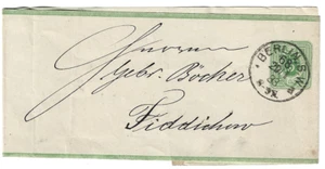 Germany, Postal History wrapper, green 5-pf, berling 20.1. 1883, 138 x 66mm - Picture 1 of 1