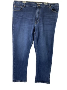 Wrangler Jeans Mens 40 x 29 Blue Dark Wash Denim Straight Fit Casual - Bild 1 von 10