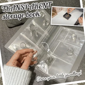 Transparent Jewelry Storage Book High Clear Small Plastic Gifts Jewelry Gift AUS - Picture 1 of 11