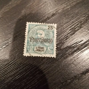  S. TOME & PRINCIPE D. CARLOS I 25 R. SURCHARGED " PROVISORIO" (1903)   - Picture 1 of 1