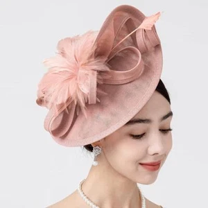 2024 elegante faszinierende Mütze für Frauen Tea Party Kentucky Derby Fascinator Pillbo - Bild 1 von 18