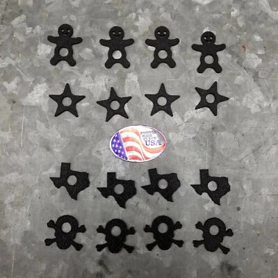 277-PCS : BULK CUSTOM SHAPE BLACK RC BODY POST WASHERS. 1/10 SCALE - Image 1 of 4