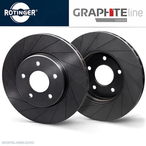 Rotinger Graphite Sport-Bremsscheiben Satz Vorne Jeep Cherokee II Wrangler I SUV - Imagen 1 de 2
