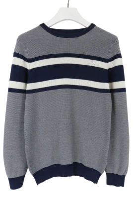 Gant Jersey Hombre Pequeño Cuello Redondo Apretado Punto Azul Rayas Estampado - Imagen 1 de 4