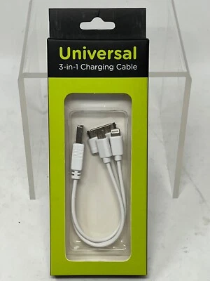 3 in 1 Charger Cable USB to 8 Pin 30 Pin Micro USB Adapter For iPhone Android - Image 1 of 4