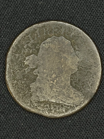 1808 Half Cent Draped Bust 1/2C Worn Low Grade Rare Old US Coin Cover