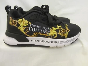Scarpe sneakers donna Versace Jeans Couture taglia 6 nero e oro 74VA3SAAZS664 - Foto 1 di 11