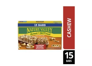 Nature Valley Granola Bars, Sweet and Salty Nut, Cashew, 15 Bars, 18 OZ - Picture 1 of 8