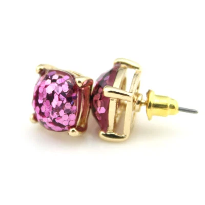 Nuevo Moda Chapado en Oro Nueva York Mini Tachuelas Galaxia Brillo Cuadrado Pendientes Foto 1 de 4